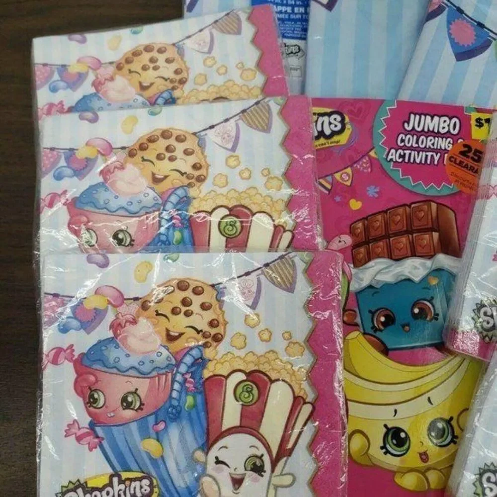 Shopkins Kooky Cookie Table Cover Birthday Party Decorations Napkins Book‎